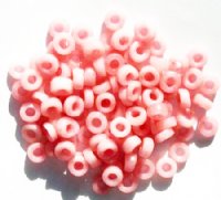 100 3x7mm Rough Cut Milky Pink Spacer Beads